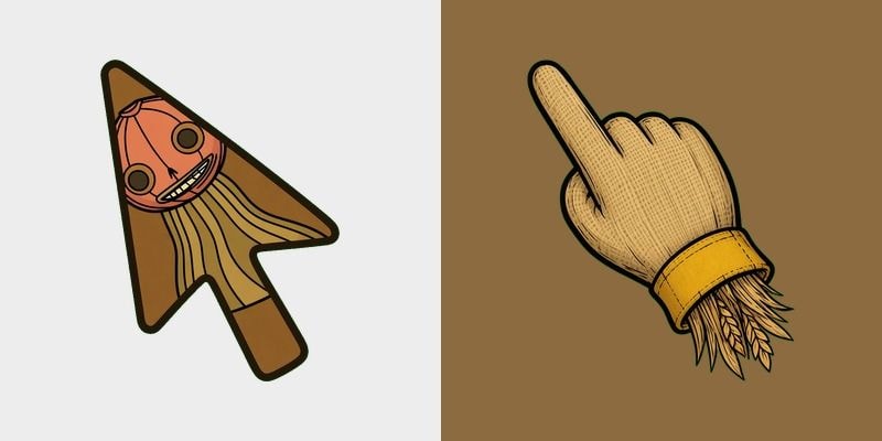 Harvest Wheat Scarecrow Cursor