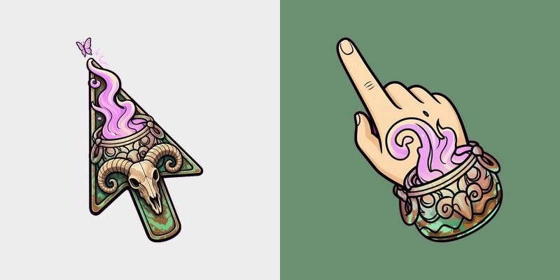 Horned Witch Cauldron Cursor