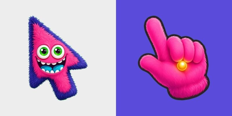 Indigo Spark Fluff Monster Cursor