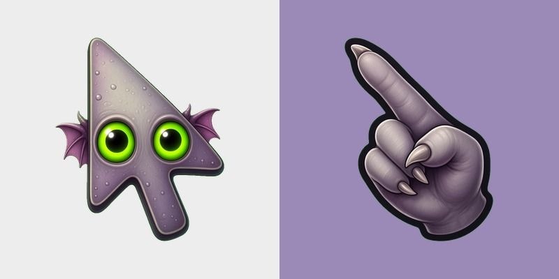 Lavender Neon Eye Voidling Cursor