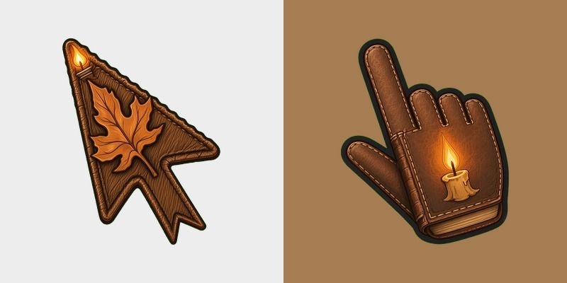 Leather Spellbook Candle Cursor