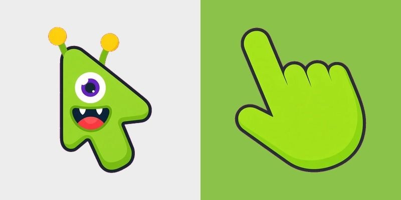 Lime Antenna Squish Monster Cursor