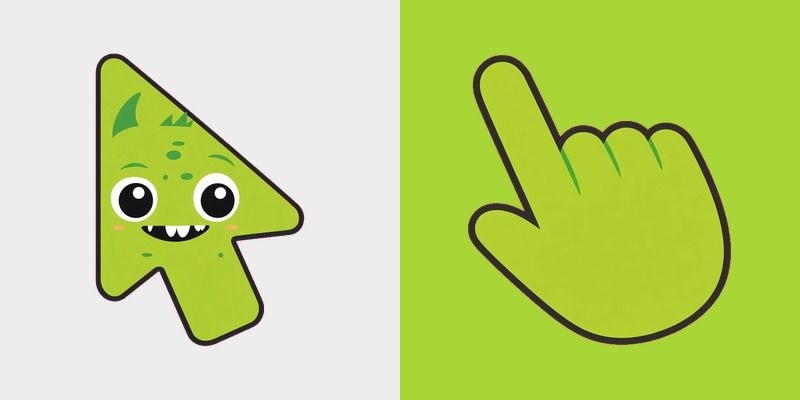 Lime Horn Spot Chibi Monster Cursor