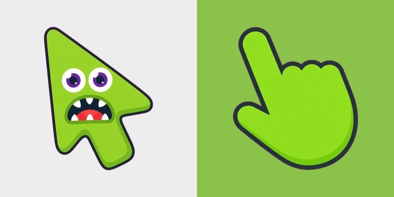 Lime Shock Dual Eye Monster Cursor