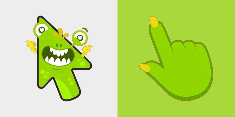 Lime Stalk Eye Monster Cursor