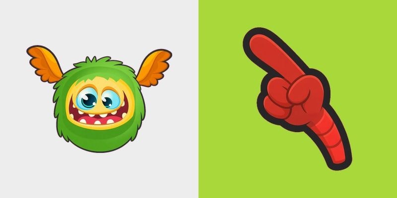 Lime Wing Tube Monster Cursor
