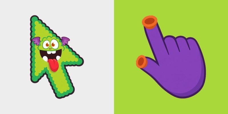 Lime Winged Cloud Monster Cursor