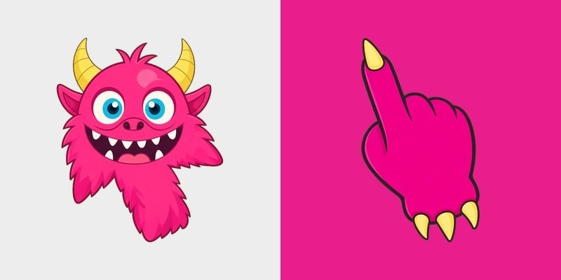 Magenta Fang Horn Monster Cursor
