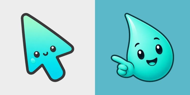 Minimal Gradient Aqua Drop