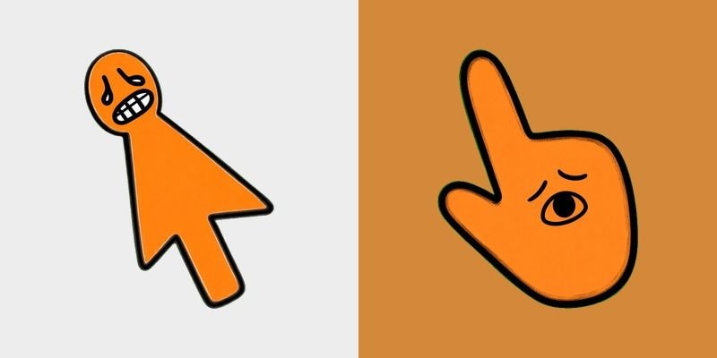 Nervous Sketch Pumpkin Cursor