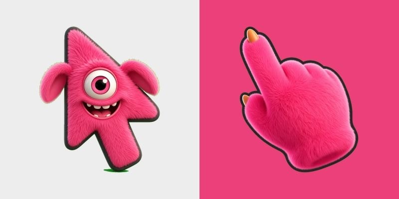 Pink Cyclops Ear Monster Cursor