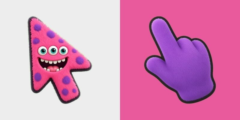 Pink Winged Spot Monster Cursor
