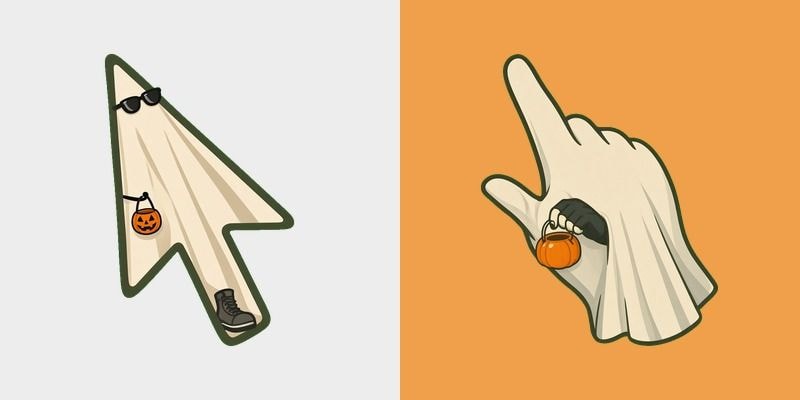 Pumpkin Bucket Ghost Cursor