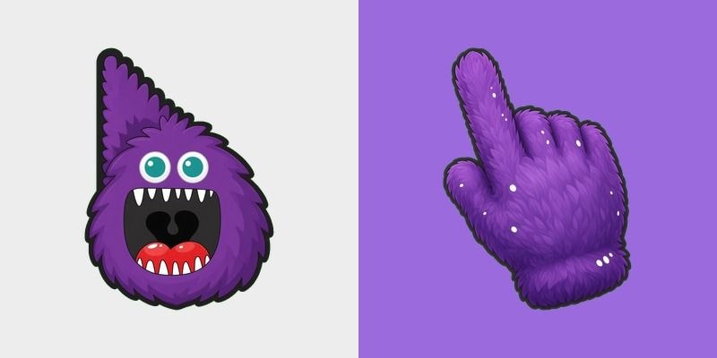Purple Fluffy Monster Cursor