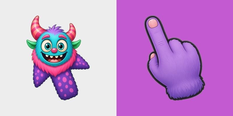 Purple Pink Ruff Monster Cursor
