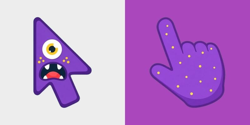 Purple Spot Cyclops Monster Cursor