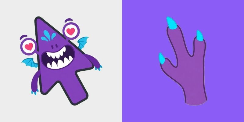 Purple Stalk Eye Monster Cursor