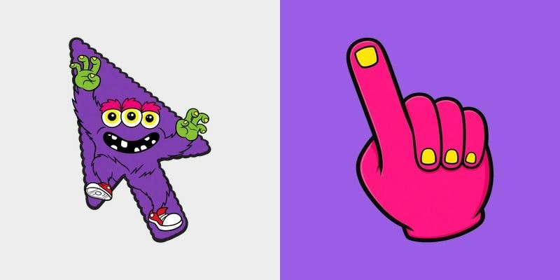 Purple Tri-Eye Monster Cursor