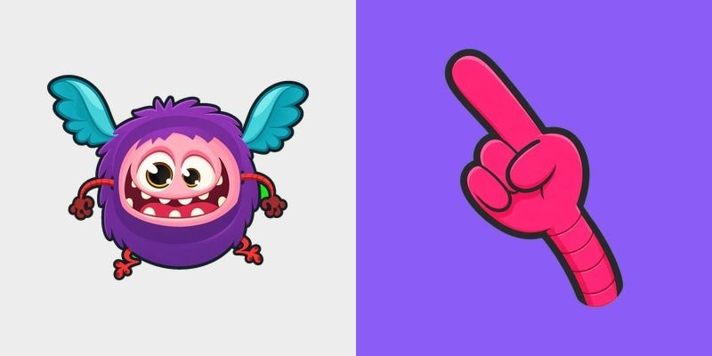Purple Wing Tube Monster Cursor