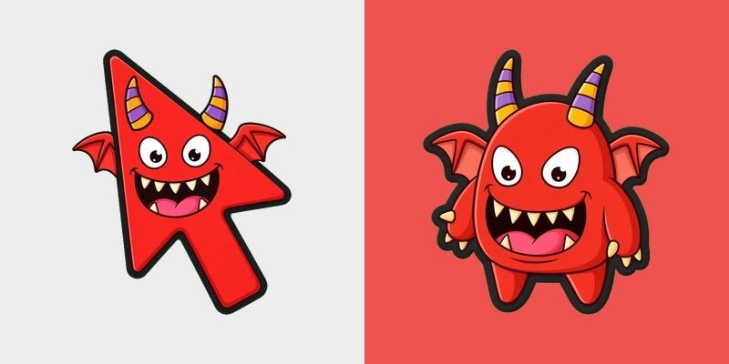 Red Stripe Wing Monster Cursor