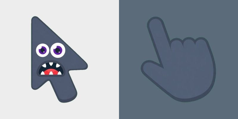 Slate Yell Dual Eye Monster Cursor