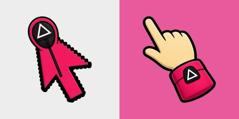 Squid Game Pink Guard Cursor