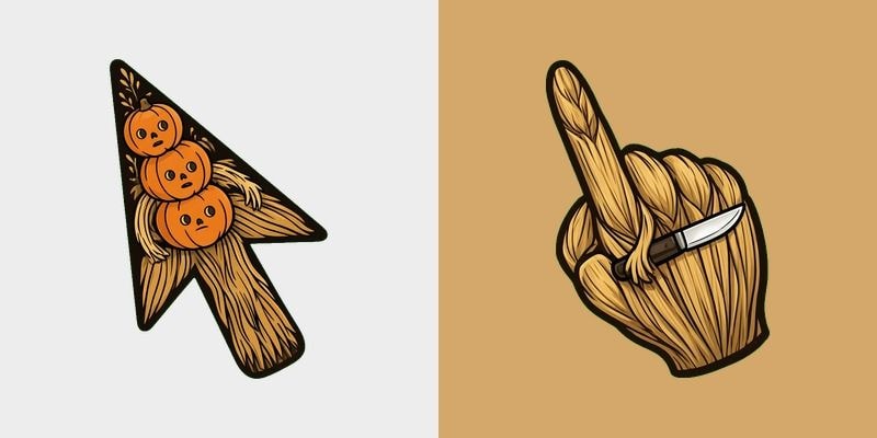 Straw Pumpkin Carver Cursor