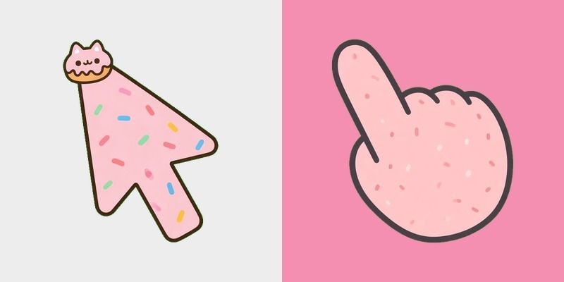 Strawberry Sprinkle Cat Cursor