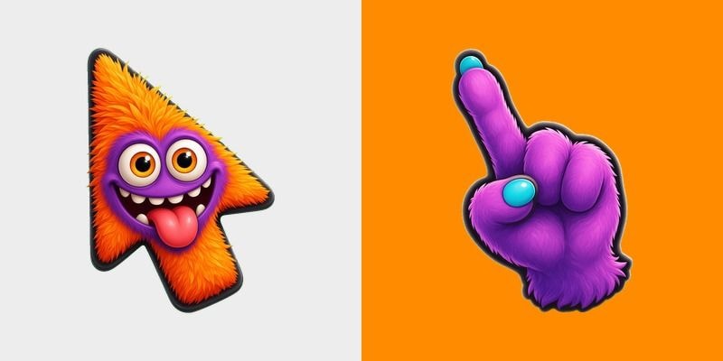 Sunset Orb Fluff Monster Cursor