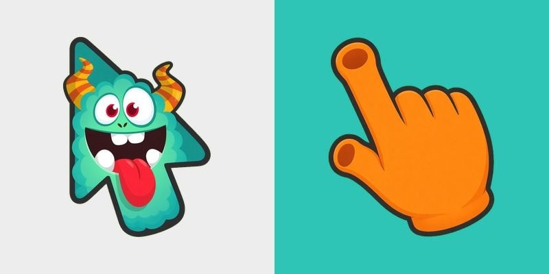 Teal Suction Cloud Monster Cursor