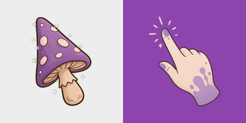 Violet Fairy Mushroom Cursor