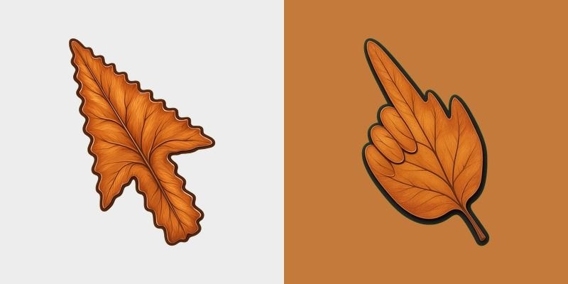 Withered Autumn Leaf Cursor