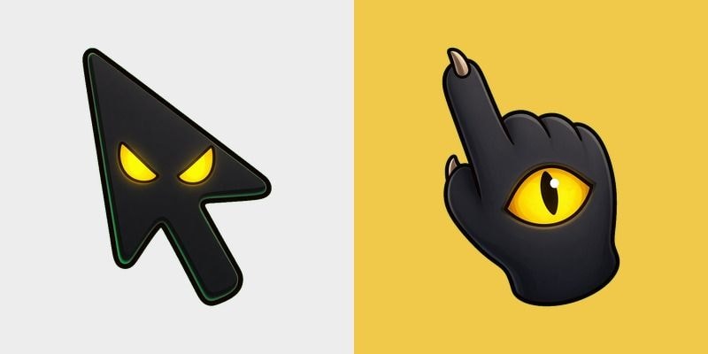Yellow Eyes Black Cat Cursor
