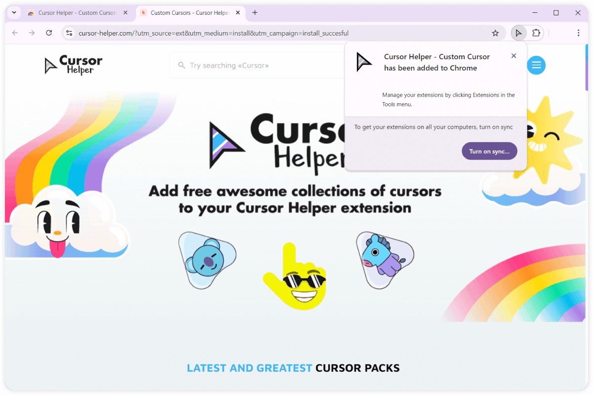 7. After the extension is downloaded, it will automatically install in your browser.