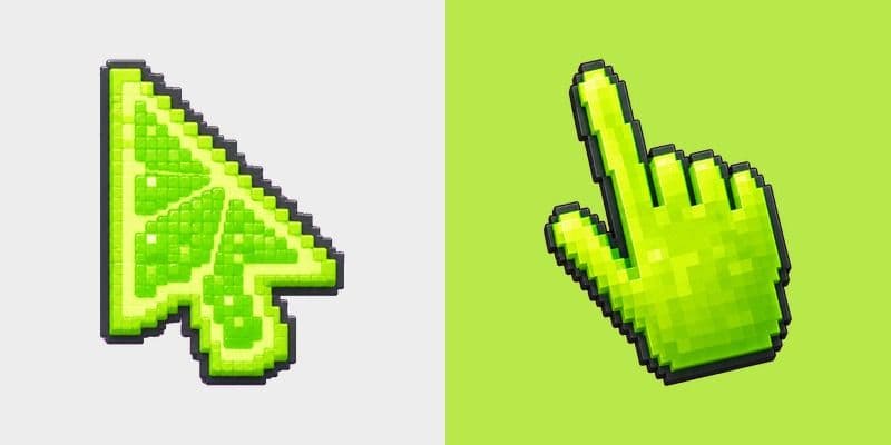 3D Lime Pixel