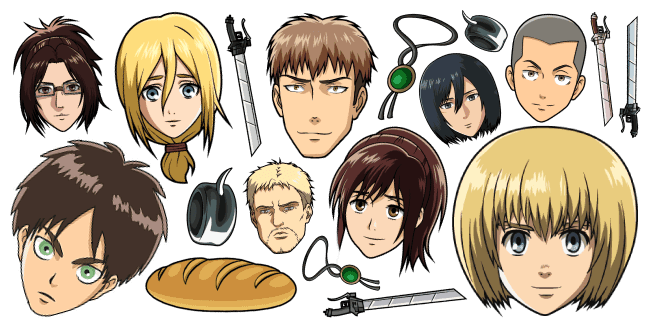 Attack on Titan cursor collection