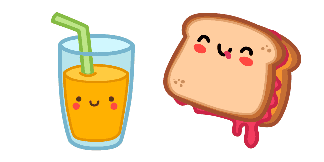Cute Sandwich and Juice