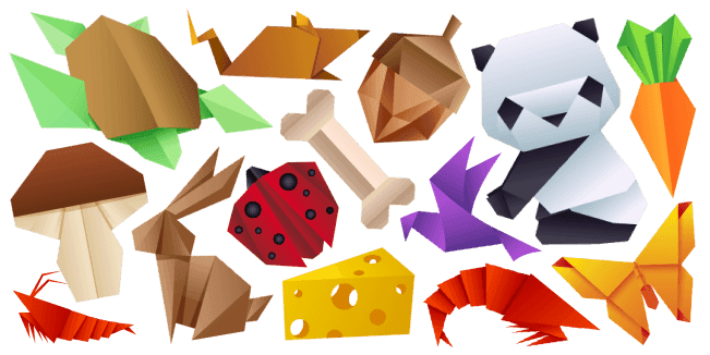 Origami cursor collection