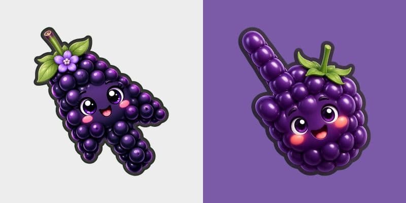 Cute Blackberry Cursor Pack