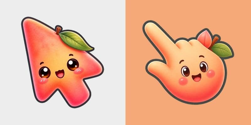 Cute Peach Cursor Pack