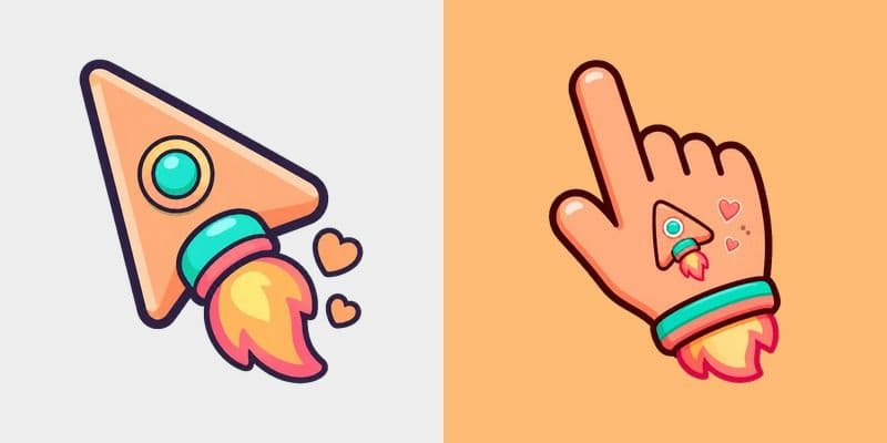 Cute Peach Rocket