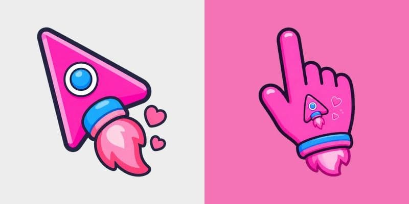 Cute Pink Rocket