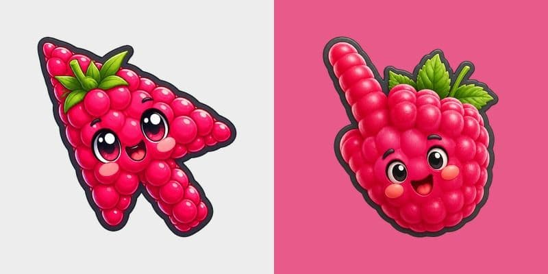 Cute Raspberry Cursor Pack