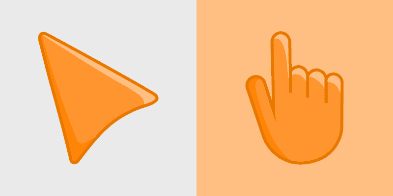 Sunset Orange Custom Cursor Pack