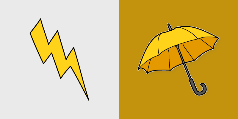 Cute Cursor Lightning & Umbrella Pack