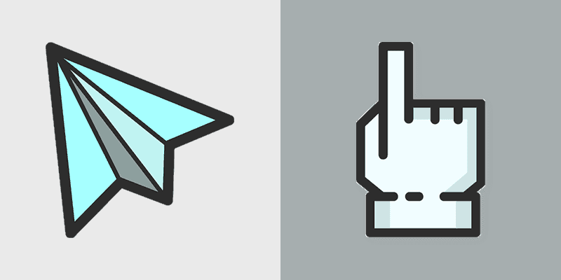 Custom Cursor Pack - Paper Plane Delight