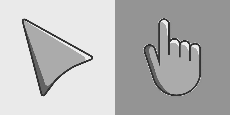 Cool Cute Gray Mouse Cursor Pack