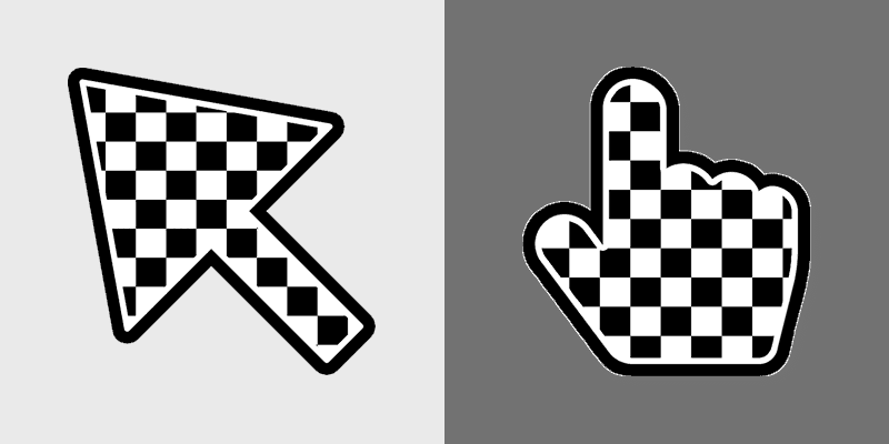 Cute Cursor Pack - White N Black