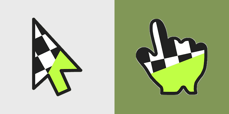 Lime Checkered Custom Cursor Pack