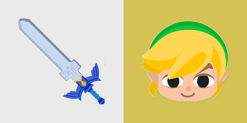 Cute Custom Cursor Pack - Zelda Toon Link Sword